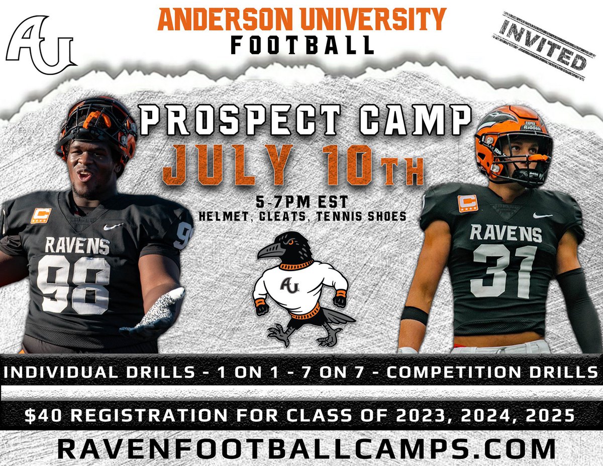 This Sunday! Straight BALL only. Come DEVELOP your skill set with extensive individual drills, COMPETE (1on1 and 7on7) and have FUN July 10th! Can’t wait to see you there! Register at ravenfootballcamps.com #TheResurgence