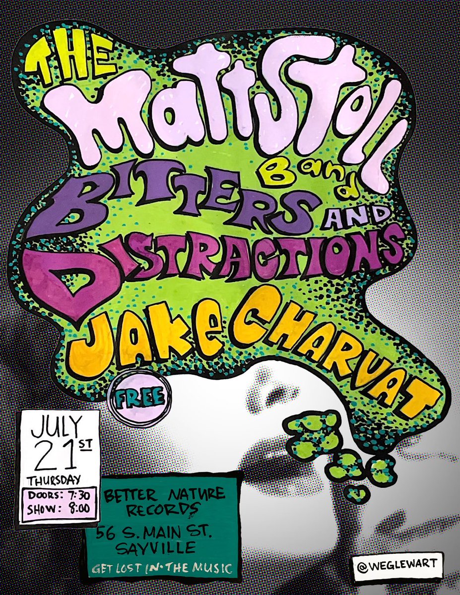 🚨NEW SHOW🚨We are heading to Better Nature Records in Sayville with @mattstollmusic and @jakecharvat on Thursday, July 21st! Doors are at 7:30, the show starts at 8:00, and admission is FREE!
————————————————
#longislandmusic