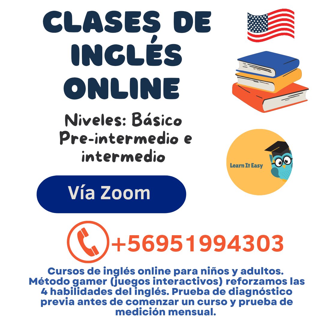 soy_huicana's tweet photo. #NuevaPromo
¡Aprende inglés con nosotros de manera fácil y didáctica!
Tenemos 3 niveles de aprendizaje a precios accesibles:
Nivel básico, pre intermedio e intermedio.
#LearnItEasy #english #clasesonline #clasespersonalizadas
💪🏻📚📒🖋️❤️🎧💻
Consulte con confianza 😊
Dele RT 🙏🏻💙 https://t.co/mAJ4gjXItU