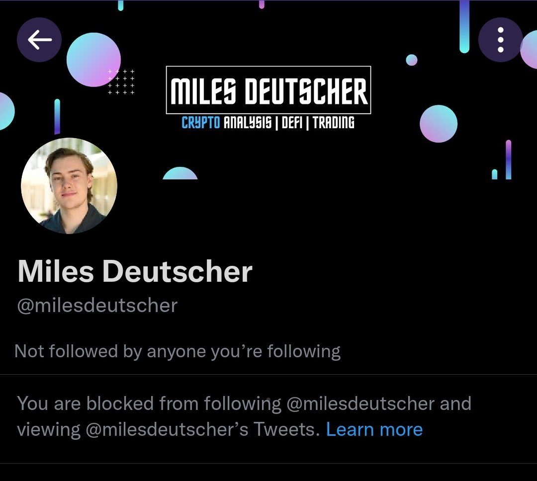 DefiDan3's tweet photo. @milesdeutscher Deleting and blocking what doesn't suit your narrative is weak. Grow up and own your words.

Either explain it properly from the start or keep your mouth shut.

Blocked in....3...2....1 🤣🤪🤷🏼‍♂️ https://t.co/hQkLc1NDgt