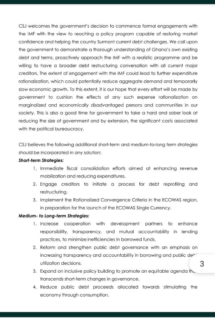 csjghana's tweet photo. CSJ Press Release heralding the launch of the Ghana Debt Sustainability Report https://t.co/NKgZOw2kUd