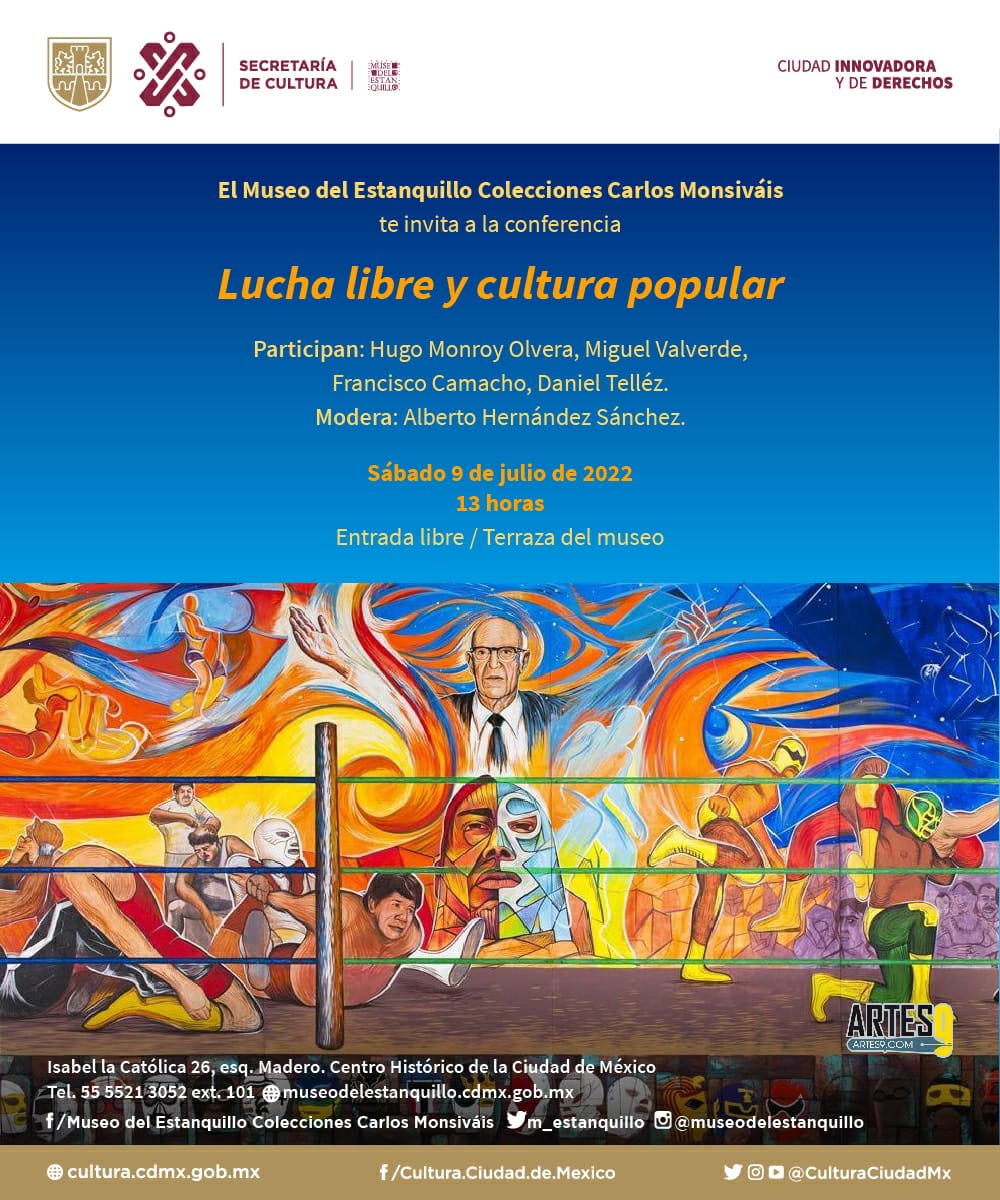 desdela3cuerda's tweet photo. El próximo sábado a la 1 PM en el @m_estanquillo habrá una conferencia llamada lucha libre y cultura popular 💥🤼♂️🙌🔥.
.
.
.
#ArteyLuchaLibre #LuchayArte #México #Cultura #LuchaLibre #BoxyLucha #MuseodelEstanquillo https://t.co/JRDDOeambW