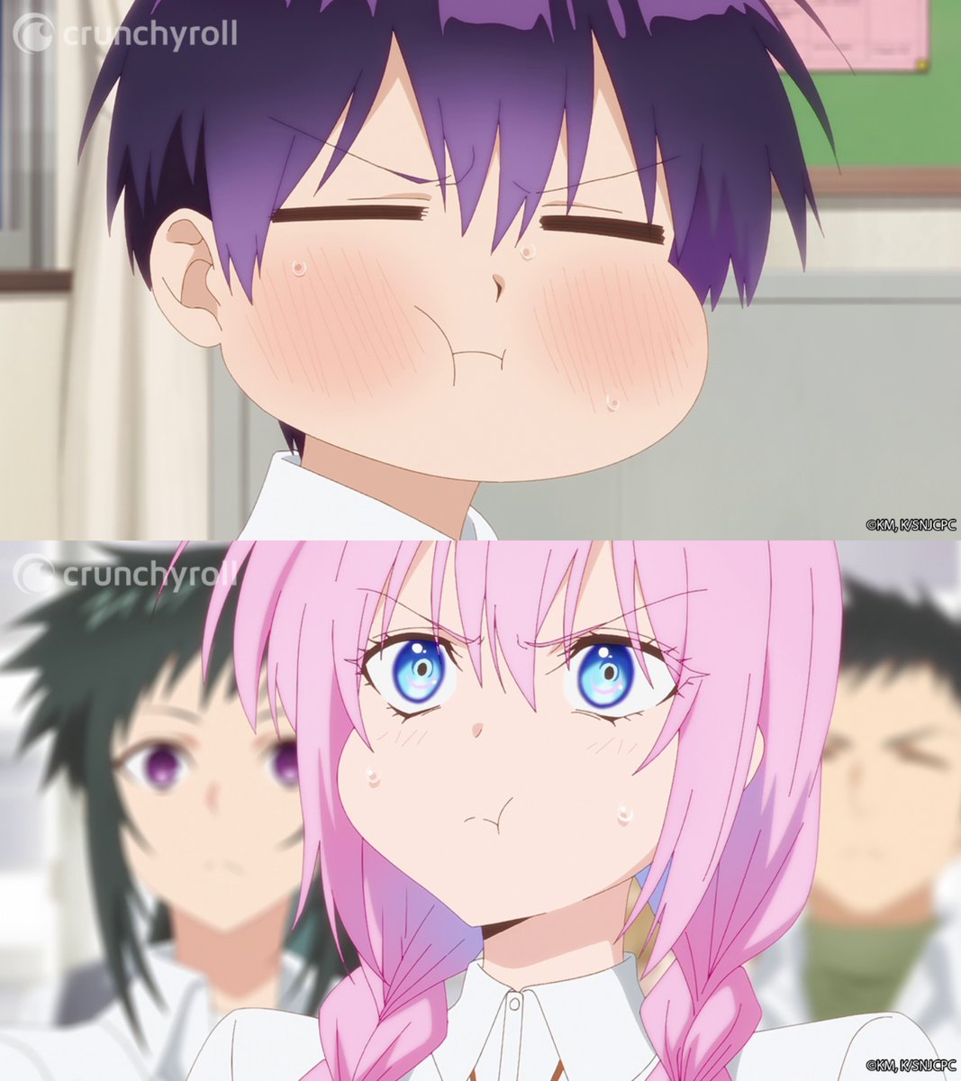 Pouting Couple 😾 (via Shikimori's Not Just a Cutie)