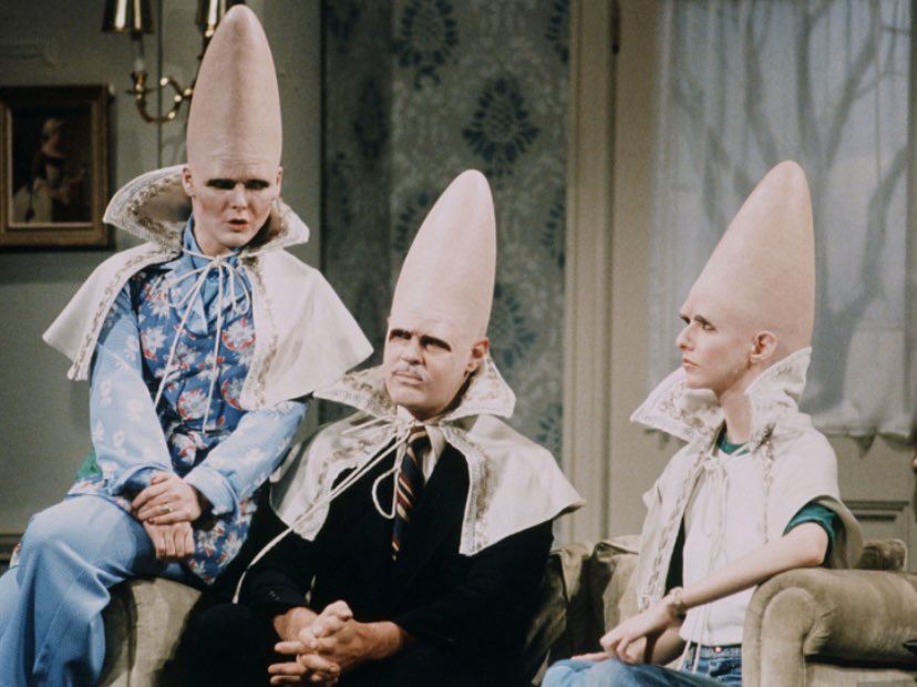 Who Remembers “The Coneheads?”

What’s Interesting About These SNL Characters is They Debuted in 1977, Stopped in 1979 and then Resurfaced in a 1993 Film. 

#Coneheads #SaturdayNightLive #SNL #DanAkroyd #JaneCurtin #LaraineNewman #Extraterrestrial #Aliens #Alien