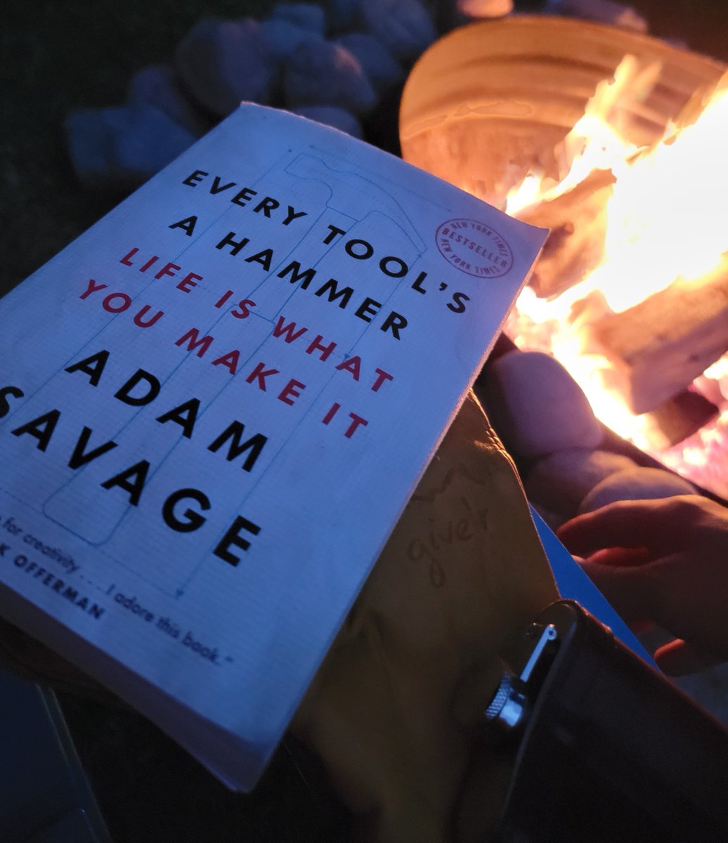 Mattbowsher's tweet image. Perfect way to end another beautiful #northernmichigan day: campfire and a couple chapters of #everytoolsahammer by the genuinely amazing and also amazingly genuine @donttrythis .