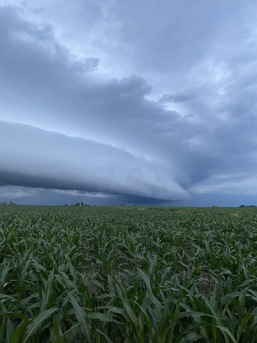 IntoTheStorm815's tweet photo. Nice Shelf Cloud just south of #Rockford to finish the night. #ilwx https://t.co/zMwncKbMkk