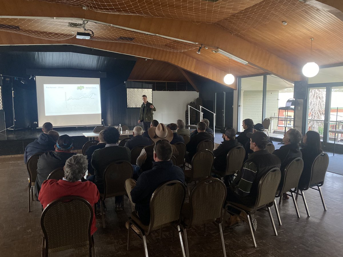 MarketCheck1's tweet photo. Market Check travelled through CW and NW NSW this week presenting at Forbes, Narromine, Armatree and Walgett. Feedback was that 60-80% is planted but very wet with earlier crops in far better condition than later crops. It got worse the further north we travelled. #Plant22 #wheat https://t.co/no8259Nh2O
