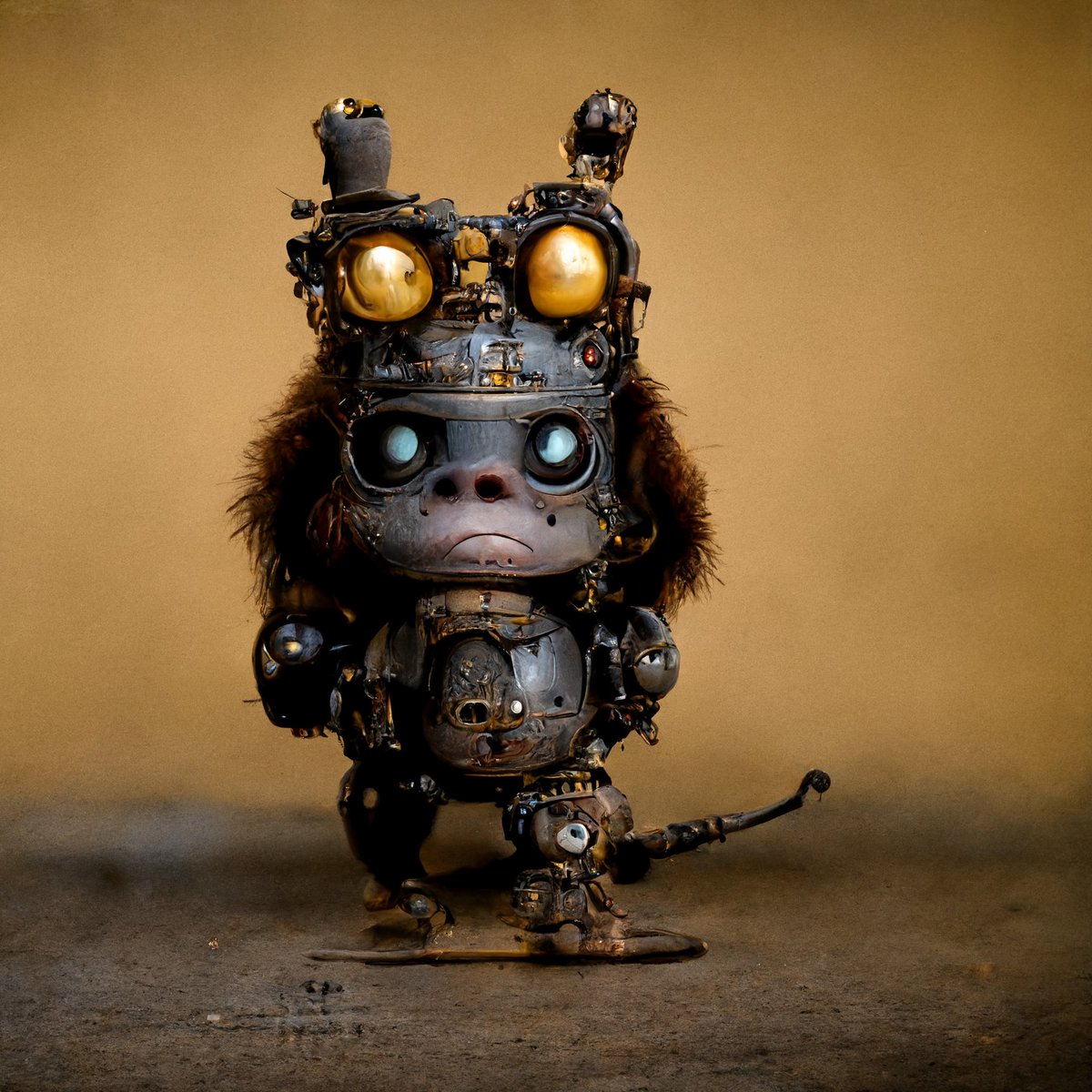 APEROBOT1's tweet photo. Ape Robot had been slaved by the Bored Ape for thousands of years for constructing infrastructure. Also, because of the inape ruling of the Bored Ape, the Ape Robot were full of hatred and resentment. https://t.co/MlFFeQxJRw