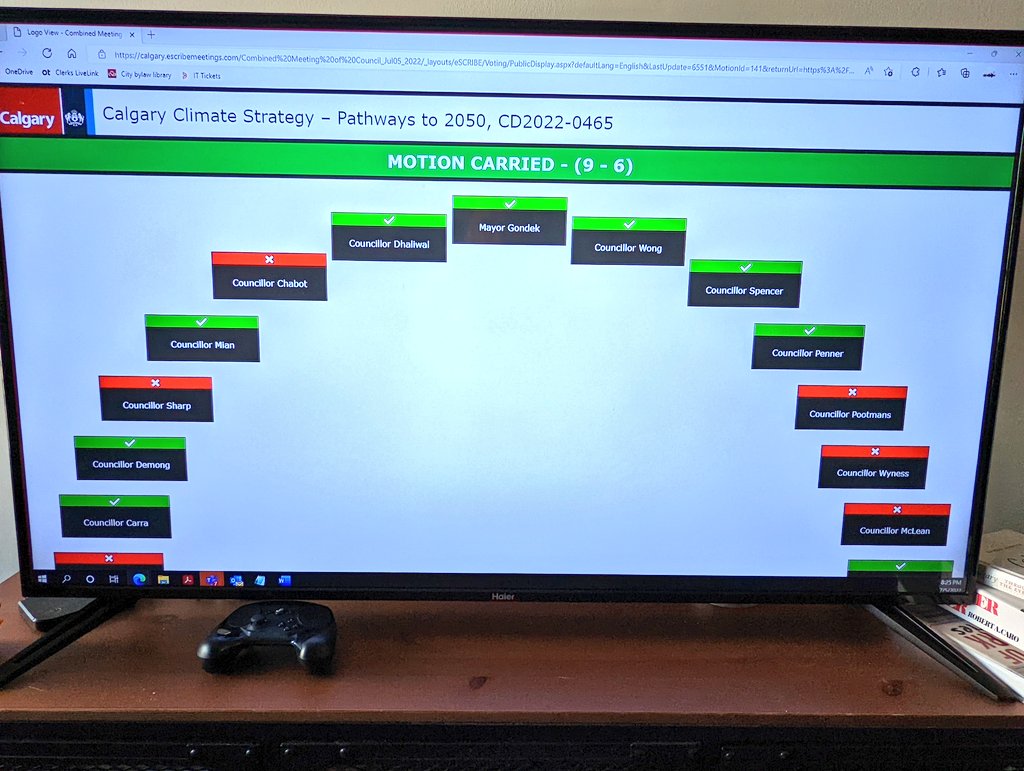 And the updated Climate Strategy passes! 

9-6! #climateaction

#yycclimate #yyccc #yyc #CalgaryTakesAction