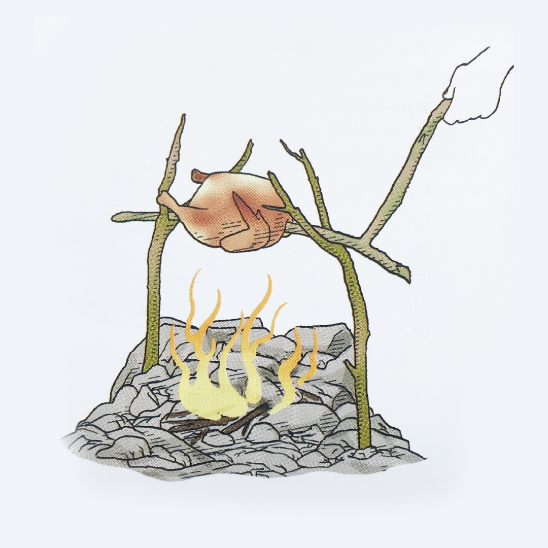 BGSurvival's tweet image. There are many methods of outdoor cooking, as there are indoors in a kitchen. Food can be grilled, roasted, fried, boiled, or baked.
1. Building a tripod
2. Making a pot holder
3. Spit roast
#BearGryllsSurvivalAcademy #BearGrylls #CookingMethods #OutdoorCooking #WednesdayWisdom