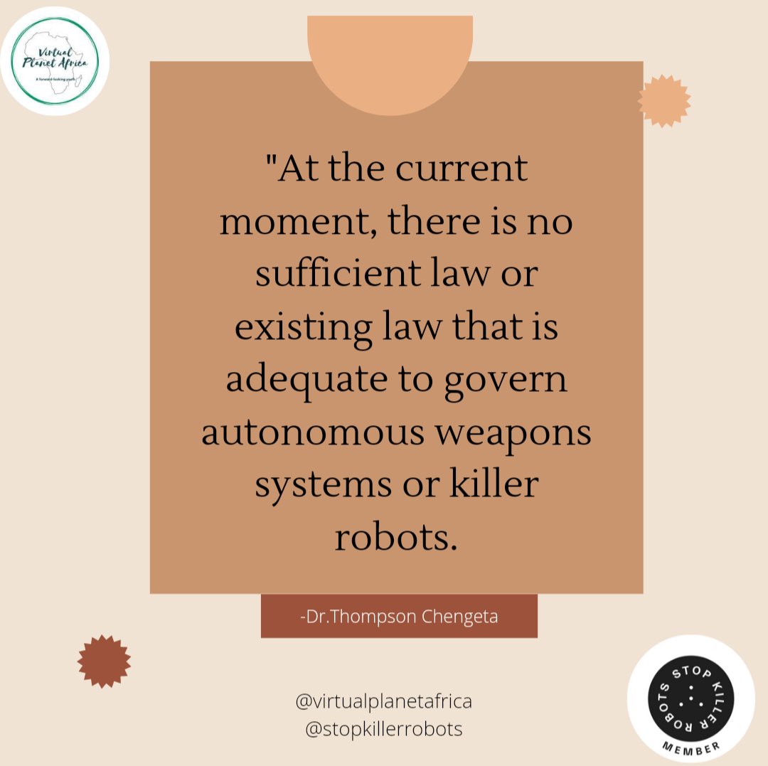 virtualplanet_A's tweet photo. We need a new law that will govern the development and use of autonomous weapons. #stopkillerrobots #stopautonomousweapons https://t.co/Sem26fImxe
