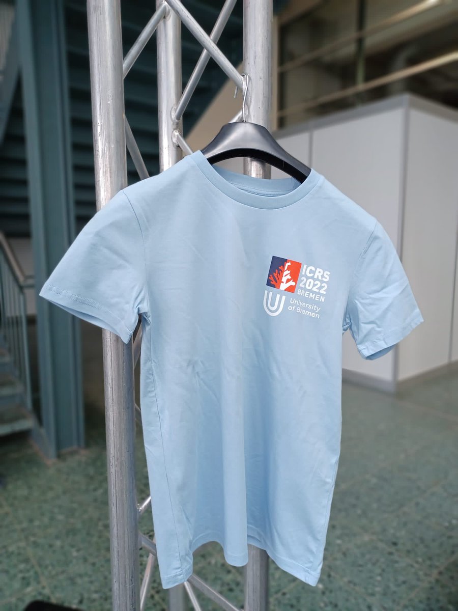 Do you want to take a piece of #icrs2022 back home with you? For 20 euros you can get one of these unique (and limited) ICRS 2022 T-shirts, which are fairtrade, vegan and organic! Just come by our stalls in front of Hall 4.1 today and tomorrow during lunch breaks (12-14 pm).