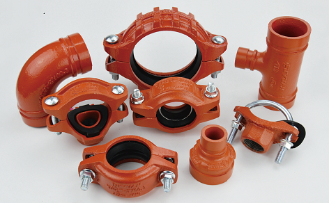Grooved Couplings and fittings are available in painted or galvanized finish and are UL, cULus Listed and FM Approved for use in systems up to 300 psi pressure.