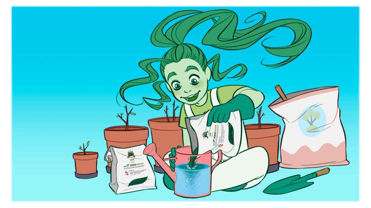 AntonelliniSara's tweet photo. After the character design of Spiri for #ToloGreen, I also did these (3 of 5) illustrations, showing how to use their product!
Those illustrations are in a promotional video #ToloGreen used in a showcase!
The graphic design on the packaging is made by @Franky_Sonic https://t.co/U0sGE9LiKO