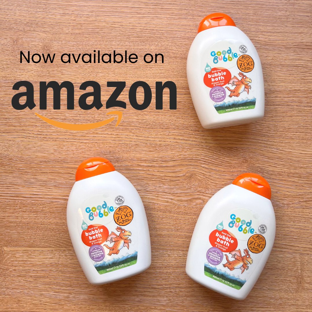 Your favourite Dragon has soared and swooped onto @amazonuk 

Zog Dragon Fruit and Orange Bubble Bath delivered direct to your door? What a good idea! ⭐️

#availableonamazon #amazonuk #amazonprime #zog #juliadonaldson #juliadonaldsonbooks #crueltyfree #veganskincare #goodbubble