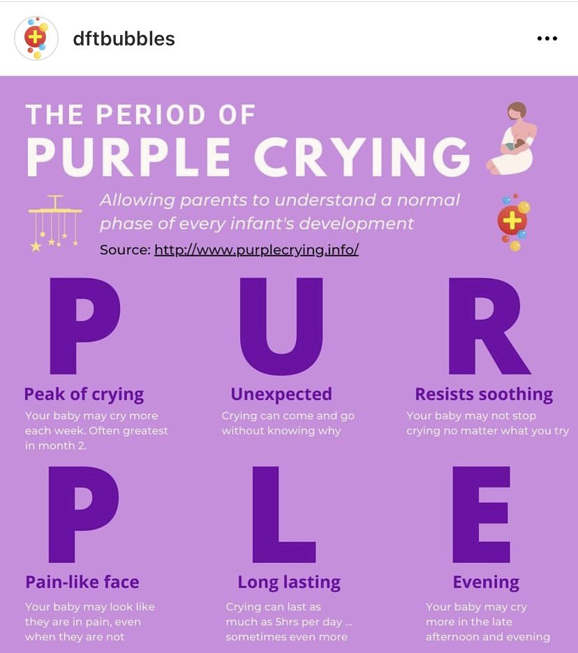 SouthWestAPNP's tweet photo. Important messages for our tired parents. Sometimes babies just cry. Thank you @DFTBubbles #purplecrying https://t.co/6TY7CdKjre