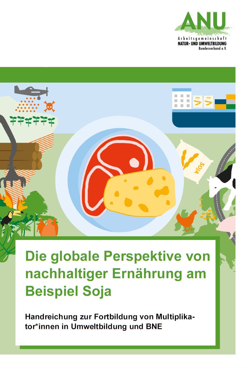 Umweltbildung's tweet photo. Unsere Handreichung zu #nachhaltigeErnährung am Beispiel #Soja für #MultiplikatorInnen ist da!
Darin findet sich u.a. Begleitmaterial zum #Flächenbuffet & #Tofuwerkstatt und Literaturempfehlungen rund um globale Zusammenhänge, #Soja und #BNE.
Schaut mal rein! 👇 https://t.co/YghYiO1QRb