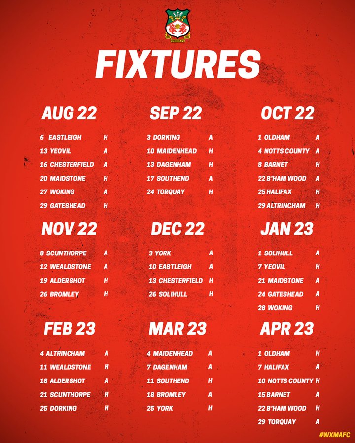 National League fixtures for the 2022/23 season are revealed Page 2