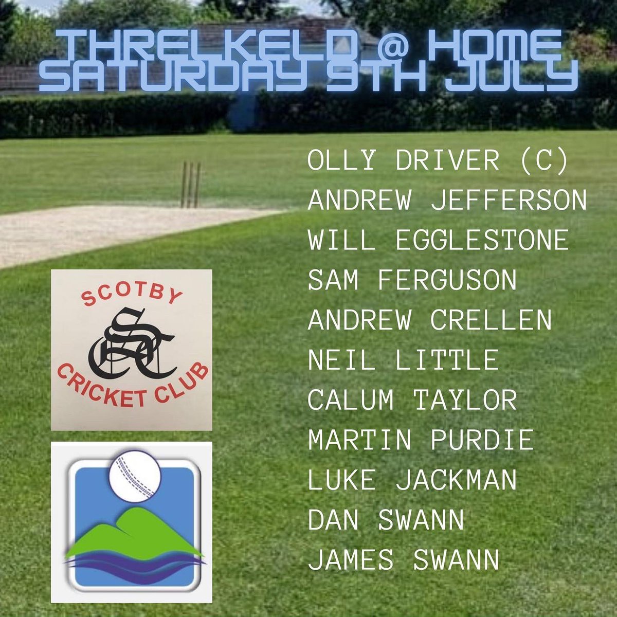 Scotby Cricket Club (@scotbycc) on Twitter photo We return to EVCL league action this week and our next game on Saturday is against <a href="/ThrelkeldFoxes/">Threlkeld CC ๐</a> at Scotby.
This game has been kindly sponsored by Sedgwick Nurseries: sedgwicknurseries.co.uk
#EVCL #VillageCricket #CumbriaCricket We return to EVCL league action this week and our next game on Saturday is against <a href="/ThrelkeldFoxes/">Threlkeld CC ๐</a> at Scotby.
This game has been kindly sponsored by Sedgwick Nurseries: sedgwicknurseries.co.uk
#EVCL #VillageCricket #CumbriaCricket