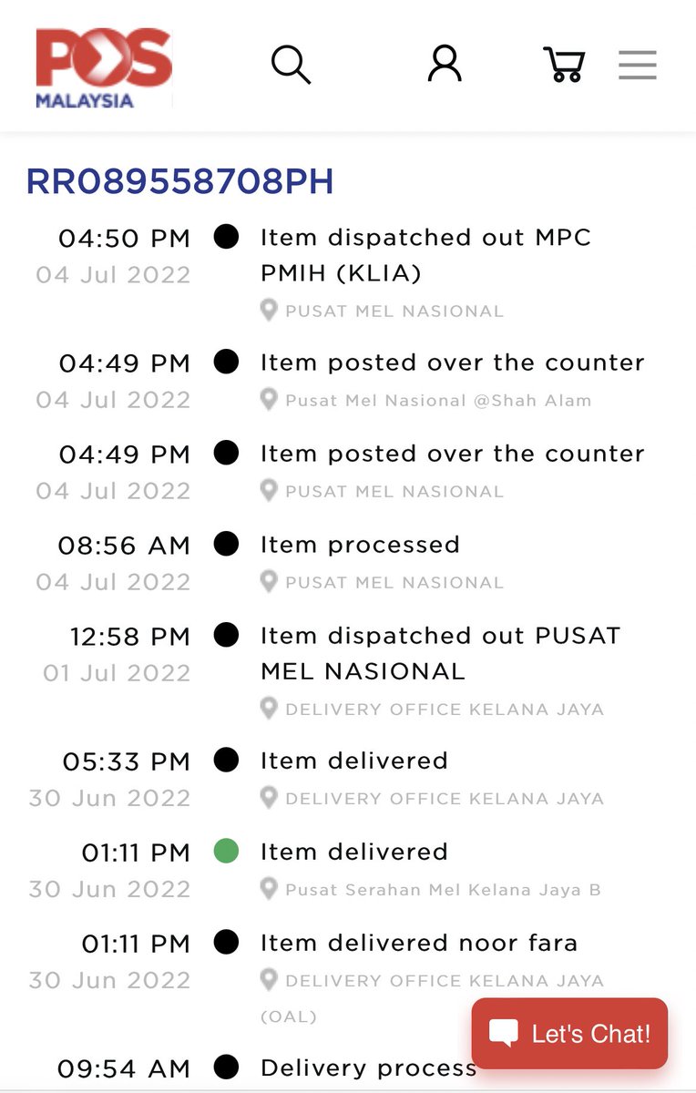 saaraib's tweet photo. Hi @posmalaysia can you please check the status of my registered mail RR089558708PH? It says delivered on 30th June, then why suddenly dispatched out to post office again? https://t.co/nXN0OGsPDU