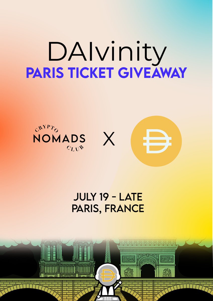 We’ve teamed up with <a href="/MakerDAO/">Maker is now Sky</a> to give away 5 tickets to their <a href="/Daivinity/">Daivinity</a> party in Paris! 

To enter:
📌 Follow <a href="/CryptoNomads_gm/">Crypto Nomads ✈️</a>
📌 Like &amp; retweet
📌 Check our events sheet (2nd tab) and tell us which <a href="/EthCC/">EthCC - Ethereum Community Conference</a> side party you're attending 😉 

#Giveaway ends July 12 🎉 <a href="/EthCCweek/">EthCCweek 2025 👀</a>