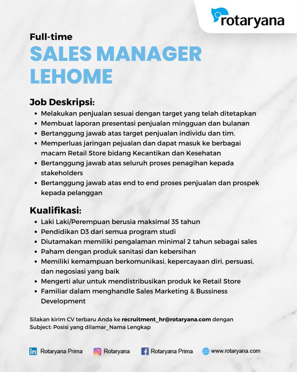 WildanKurniaR1's tweet photo. Halo mincot @hrdbacot mau nitip #lokercot niih, kebetulan butuh banget orang sales yang ngerti atau pernah mendiatribusikan produk baru ke Retail Store, makasih #mincot 
Salam “NOTED BOSS🙏🏻” https://t.co/hUt6DCCOpQ