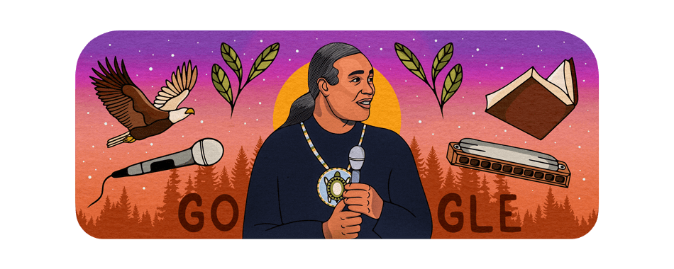 GoogleDoodles's tweet photo. Today's #GoogleDoodle celebrates the Native American stand-up comedy legend, Charlie Hill, who broke into the industry and challenged harmful stereotypes.

Learn how he worked hard to become the first Native comedian to appear on national TV → https://t.co/7BO3M6DaD0 https://t.co/5iL79NOZuk