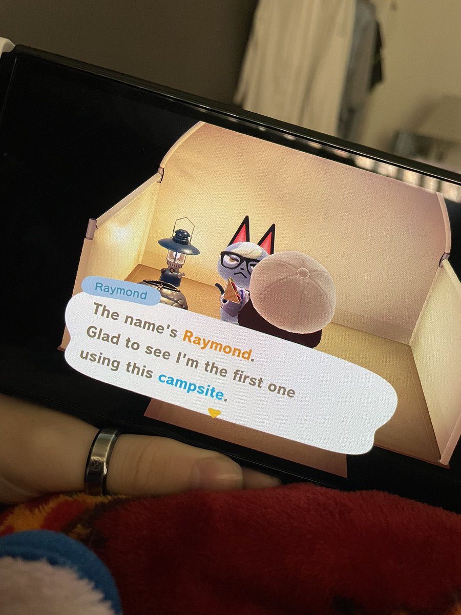 is raymond a dreamie for people? i swear i’ve seen that ppl always want him but i just got him as my first campsite villager #acnh #animalcrossing