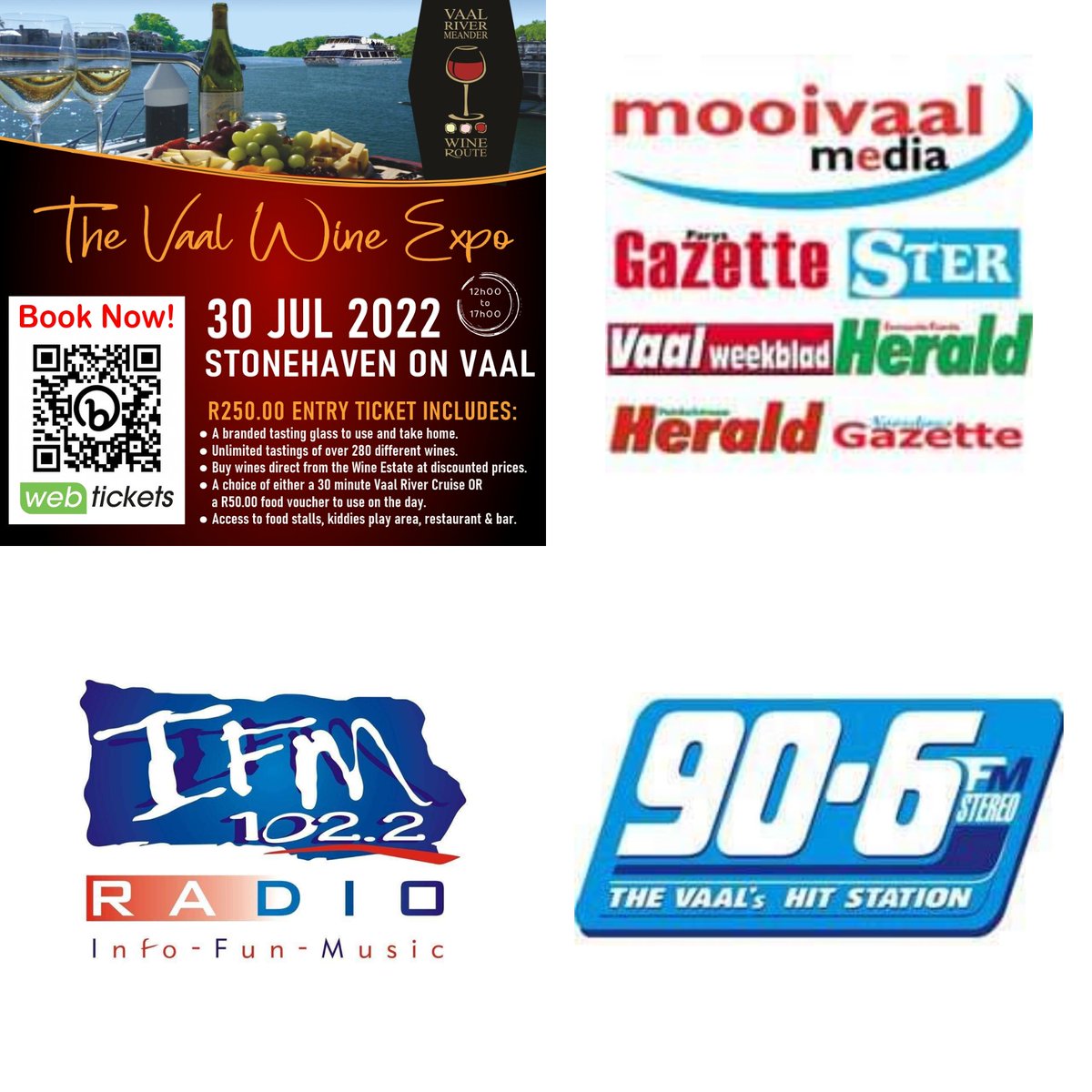 A big shout-out 📣 to our Media sponsors for their support ❤️

🍷Mooivaal Media 
🍷IFM Radio 102.2 FM 
🍷90.6 FM STEREO 

#VaalWineExpo #VaalWineRoute #winetasting #winetastingevent #winefestival #wineexpo #gauteng #thingstodo #vaalriver #wines #winelovers #winetasting