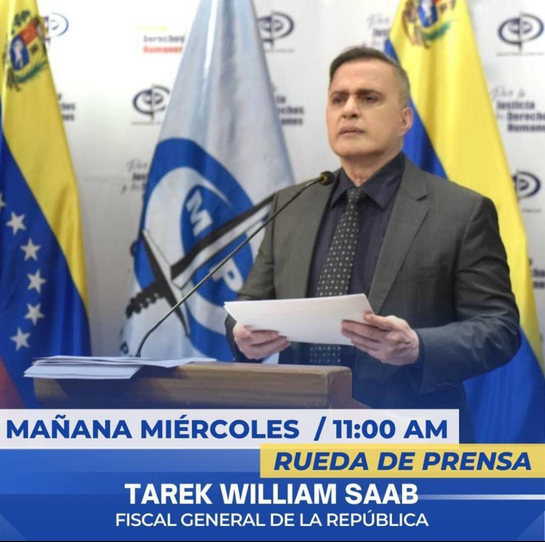 #URGENTE fiscal <a href="/TarekWiliamSaab/">Tarek William Saab</a> dará detalles el día de mañana sobre el esclarecimiento de la desaparición de Carlos Lanz. “Tenemos los elementos de convicción para imputar a los responsables de este abominable asesinato” adelantó esta noche en su cuenta de twittee