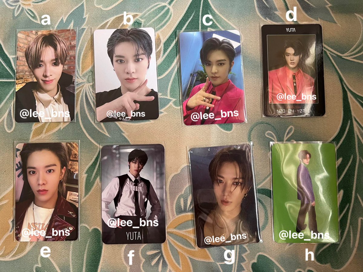 [WTS LFB PH] 

Nakamoto Yuta pocas!
₱300 - a b c e f g
₱250 - d h 

Loc: Dasmariñas, Cavite
MOP: GCash
MOD: Gogo Xpress

- reply or dm me na lang po 
- 3 days reservation (₱50 for cancellation fee)

🏷 nct nct127 nctu resonance loveholic regulate neozone nakamotoyuta