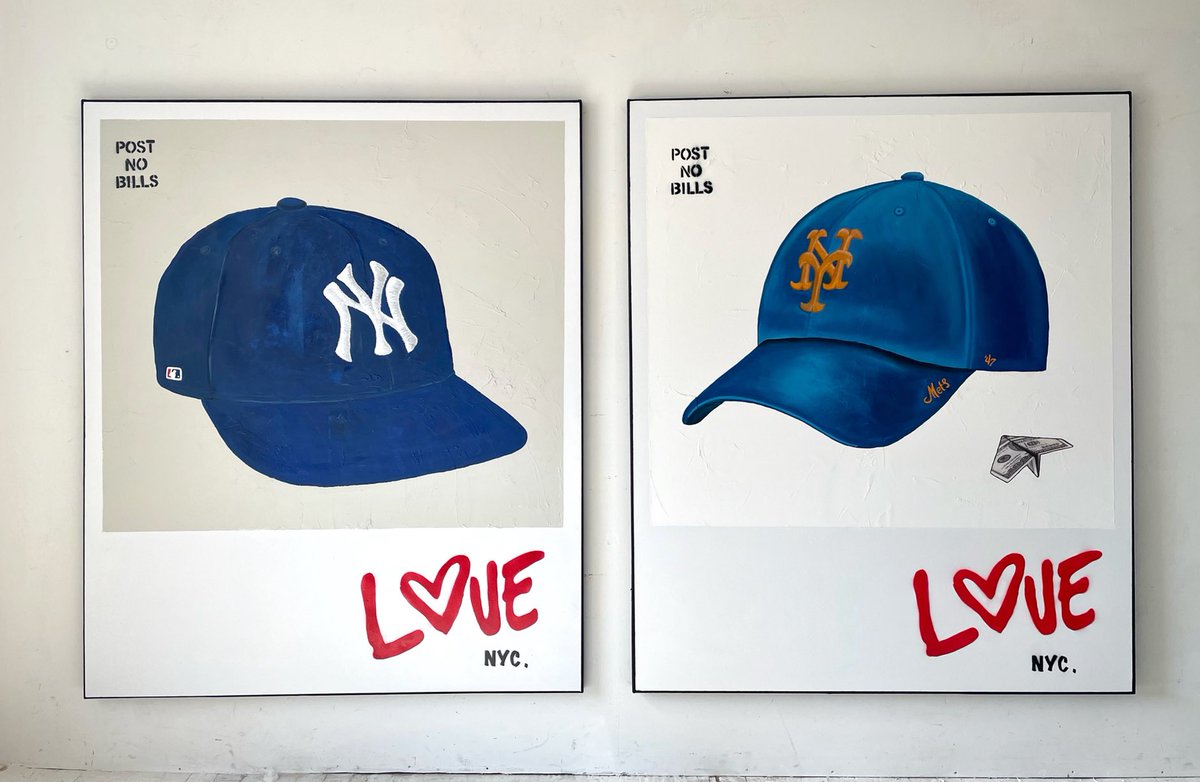 Hey ⁦<a href="/jimmyfallon/">Jimmy Fallon</a>⁩ 
Mets or Yankees 
.
New York I still love you
60x72 mixed medium on canvas.
⁦⁦@nycgo⁩
