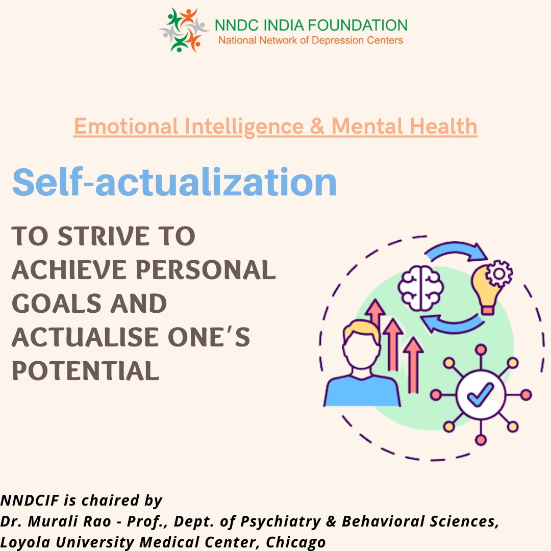 To strive to achieve personal goals and actualise one’s potential. 
Thus one can achieve a high level of contentment in life. 
For our signature workshop on Emotional Intelligence, contact NNDCIF on info@nndcif.org
linkedin.com/posts/nndcif_e…

#EmotionalIntelligenceTraining