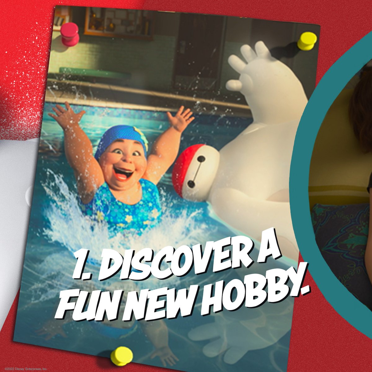 DisneyAnimation's tweet photo. #SelfCare is so important! ✨ #Baymax has 🖐 tips to get you started. Swipe ⬅️ to check them out. 
#Baymax is Now Streaming only on @DisneyPlus. https://t.co/ue35l8gLYY