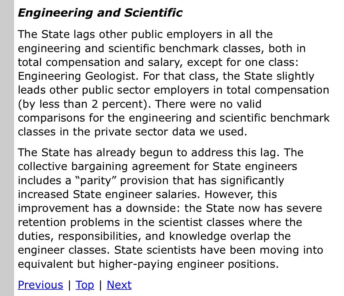 jacqtion's tweet photo. @CalHR_gov even your own 2006 Total Compensation report acknowledged the #PayEquity issues #CaStateScientists face that resulted from your own actions! Why  are we still bargaining to fix a problem CalHR caused?? @GavinNewsom @JenSiebelNewsom @erainao 

https://t.co/FfLmkSav3B https://t.co/gkPOCOiYdT