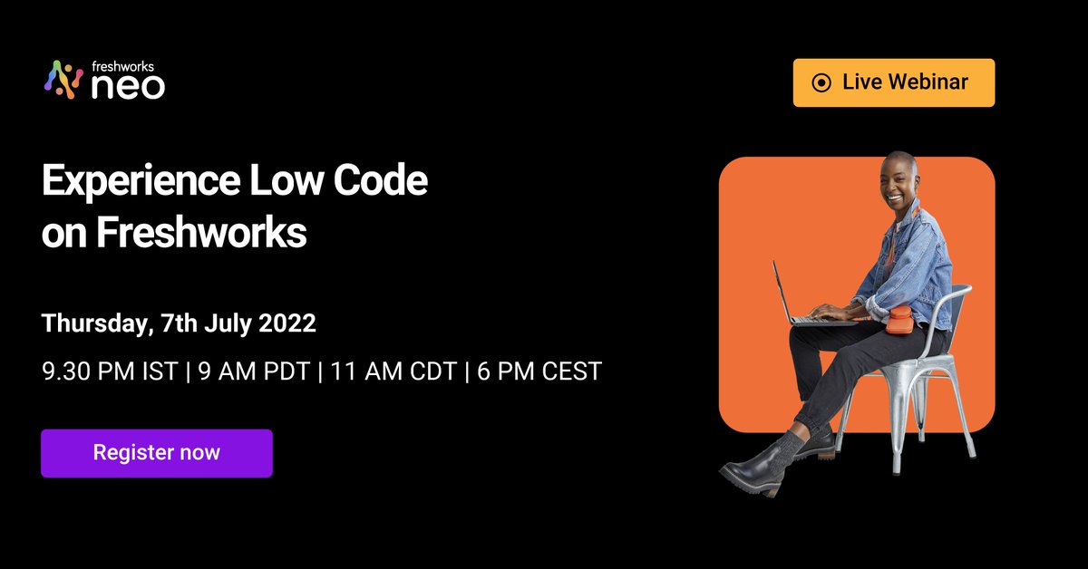 FreshworksInc's tweet image. Deliver customer delight by building apps for the future.

Join our exclusive webinar on July 7 to learn how you can build your first app using Low Code on Freshworks developer platform.

Register today:  bit.ly/FWKS-Webinar-L…

#freshworksdeveloperplatform #lowcode