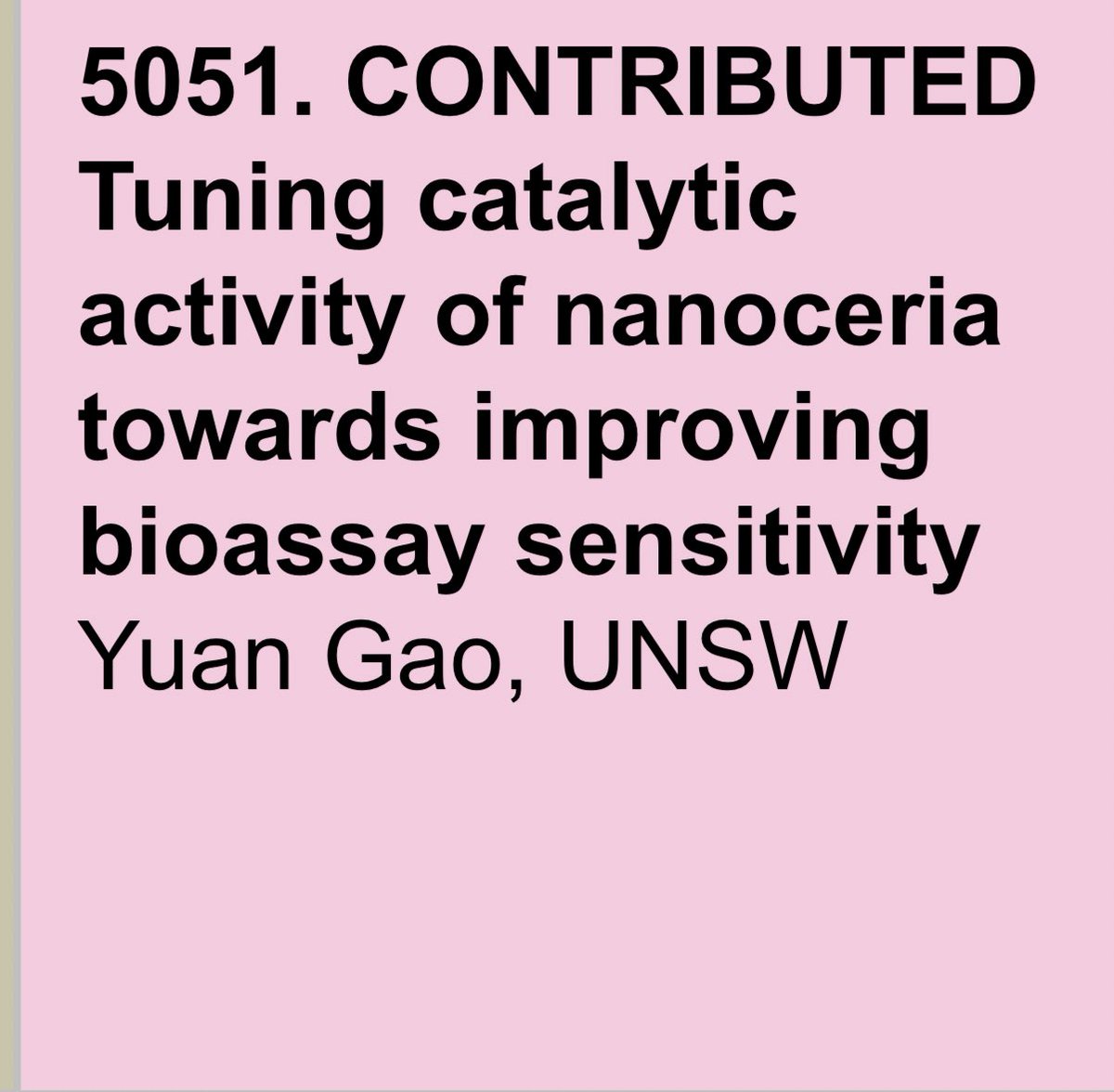 Thanks @RACInational giving us opportunity to present our current work. If you are interested in other work from us, please come on Friday 11.20am in M2 @Yingzhu_Zhou. If you are not tired of me then come to M3 at 11.40am. I have another one on inorganic metallic nanoparticles.😉