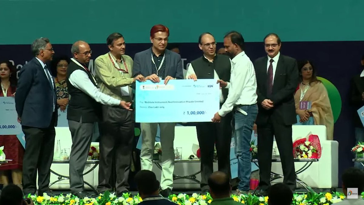 Congratulations to M/s Nishtula Instrument And Innovation Pvt. Ltd. an Incubatee #Startup at @stpiepbbs for receiving Rs.1 Lakh of STPI #CoE Seed Fund during the #DigitalIndia Week 2022.#STPIINDIA #IndiasTechade #DIW2022 #StartupConference @AshwiniVaishnaw @Rajeev_GoI