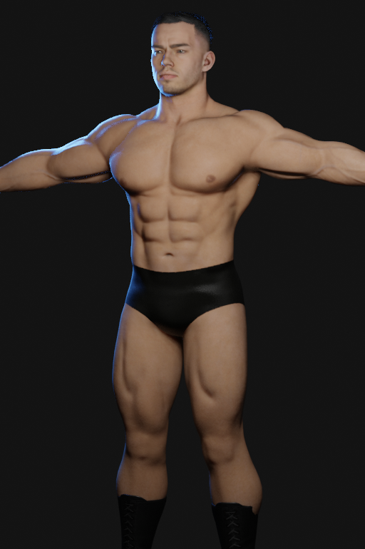 Avg_Neighbor's tweet photo. he doesnt wear trunks but all the wwe models still have their legs there so enjoy! https://t.co/QwAM3MjbKV