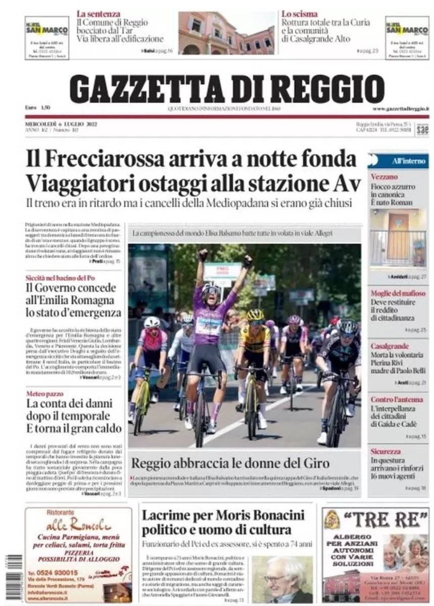 Ecco la nostra prima pagina di oggi.
Ci trovate in edicola e in versione digitale sul nostro sito 

gazzettadireggio.it

#buongiorno #reggioemilia #gazzettadireggio #primapagina #edicola #quotidiano