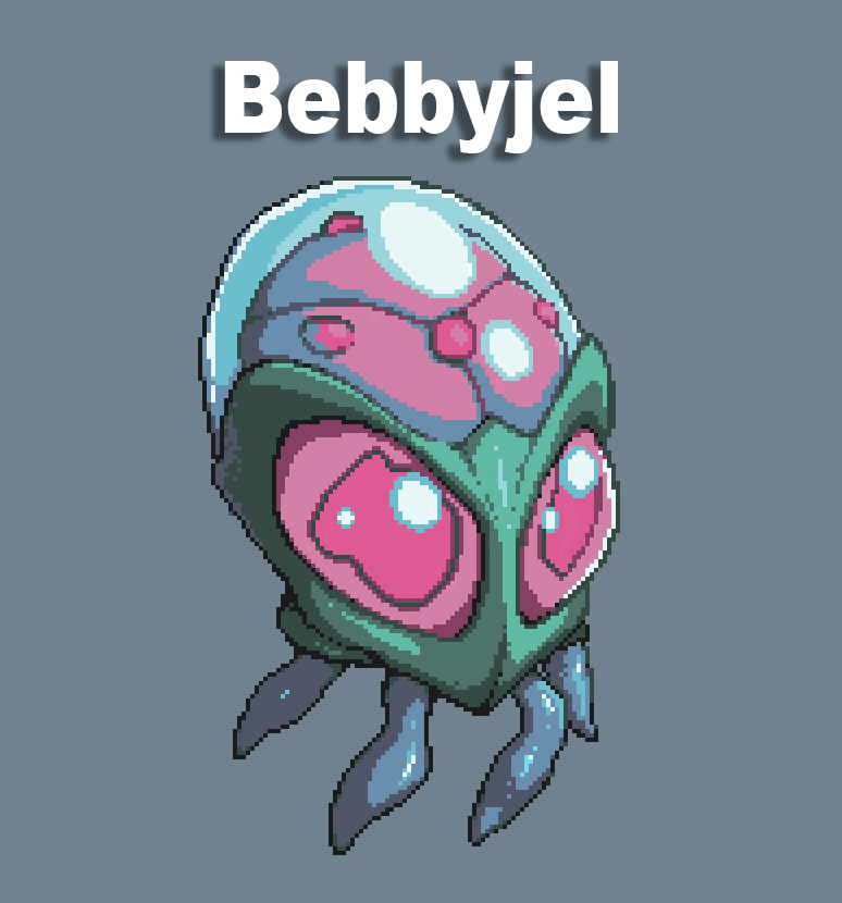 I love #MonsterSanctuary so I made fanart based on my favorite monster, Elderjel.  #NotAMetroid