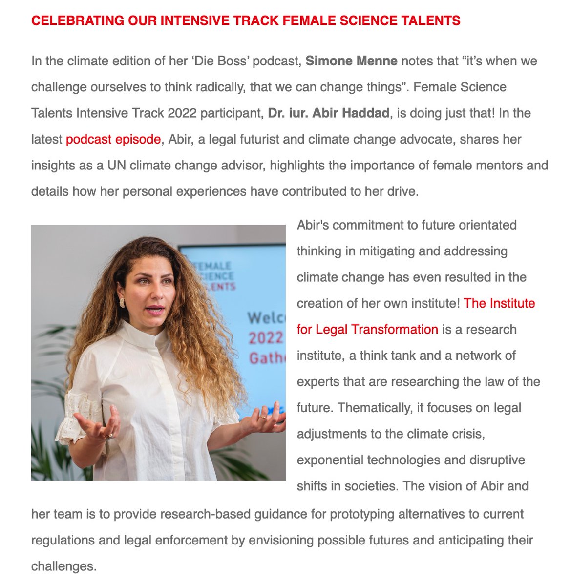 A big thanks to the @Falling_Walls Foundation and #FemaleScienceTalents for featuring me in their newsletter and for their continuous support for me and the many incredible #researchers from all over the globe. To know more, go to falling-walls.com