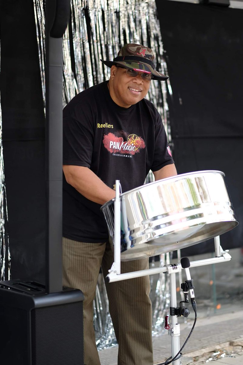 Ian our steel drummer was wonderful.  Did you see him play amongst the trees and picnic rugs behind the museum? Photo courtesy of Brian Boyce