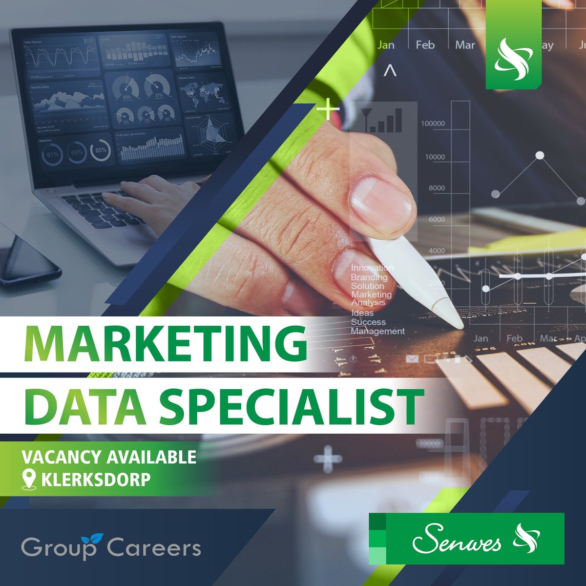 SENWES's tweet photo. #VACANCY | Marketing Data Specialist, Klerksdorp
Closing Date: 18 July 2022
Apply for the position: https://t.co/eY74c8fvai or visit https://t.co/pdcjoXpZNC #Senwes #BreakingNewGround #BestOfBothWorlds https://t.co/FrsmS7FYqY