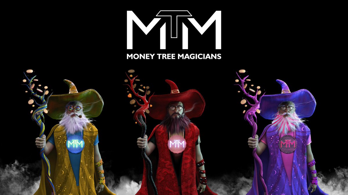 MTMnfts's tweet photo. Welcome to Money Tree Magicians #MTMNFTS 🌲🎩

A collection of 9,999 Mythical #NFTS rising from the depths of #DeFi to deliver unprecedented benefits. 
🪄
🪄
Join Discord to learn more. Link in BIO. https://t.co/3IGqAosEDH