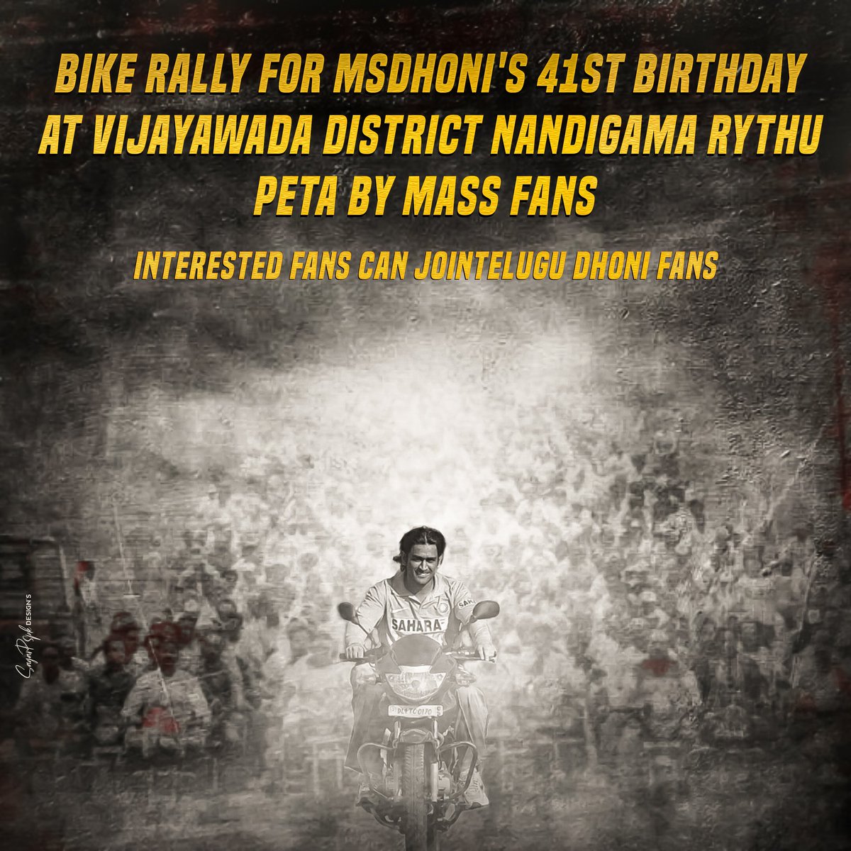 TrendsDhoni's tweet photo. Another mass initiative by @msdhoni fandom 😎 

Interested fans can join the rally 🤗

#WhistlePodu #MSDhoni https://t.co/Q3ijuWAnmQ