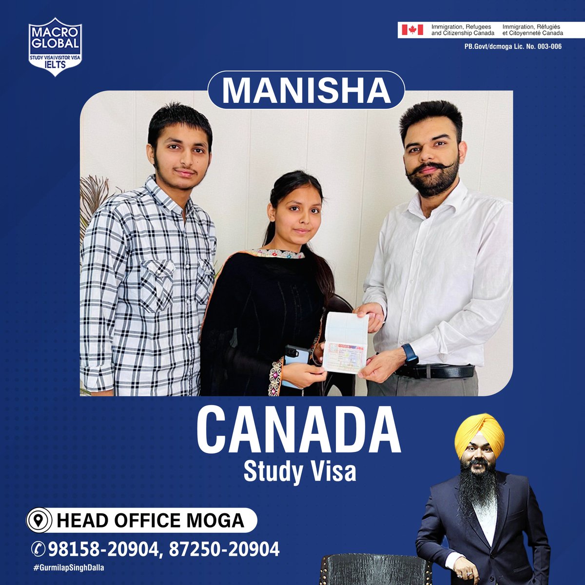 🎉🎉 Hearty Congratulations to Manisha for enrolling into Bachelor of Business Administration at #YorkvilleUniversity of Canada. 🎉🎉

Call now:
📲 87250-20904 
  
#MacroGlobal #GurmilapSinghDalla #StudyInCanada #CanadaStudyVisa #ImmigrationConsultant #VisaApproval