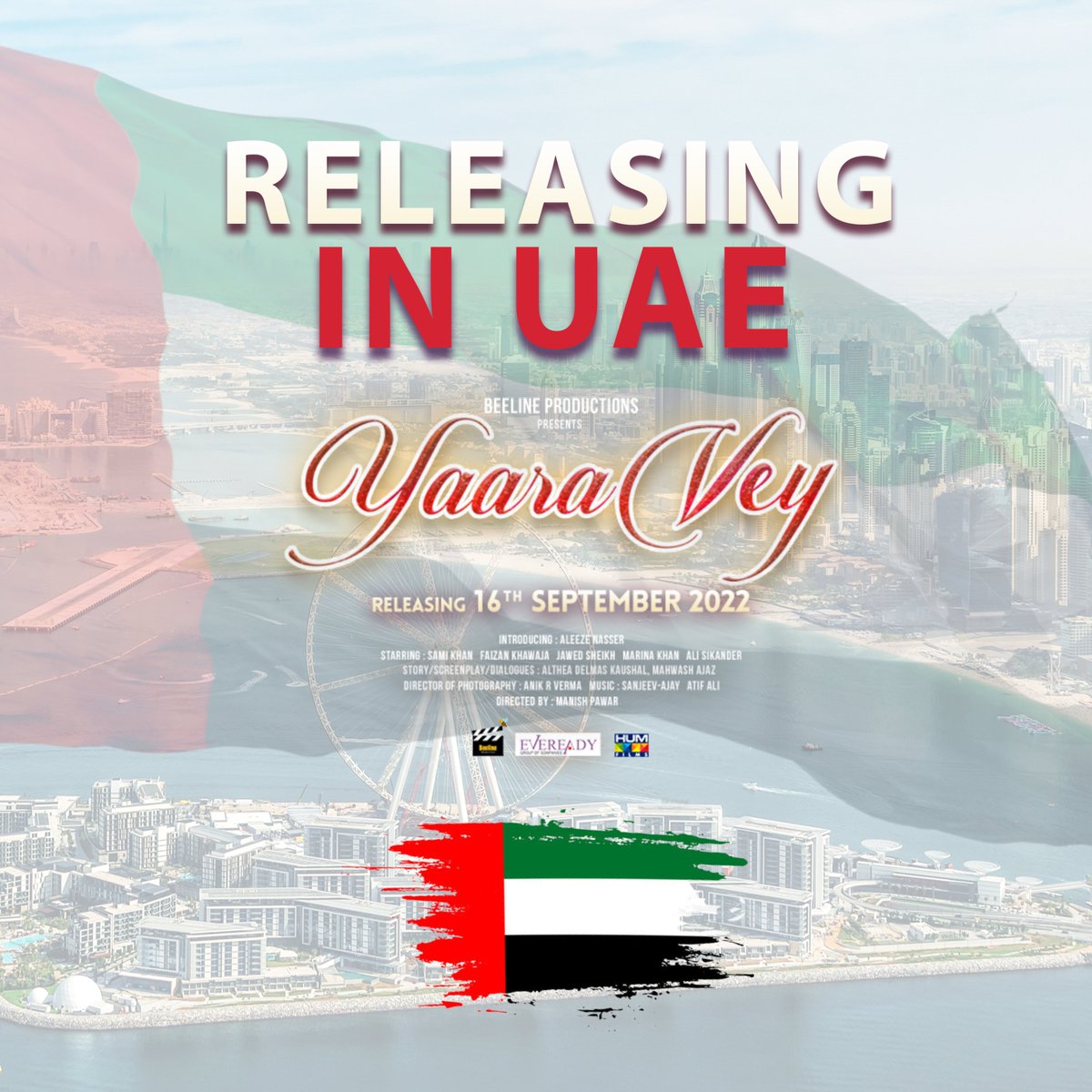 YaaraVey's tweet photo. UAE's first ever Hindi-Urdu film, Yaara Vey, produced by Beeline Productions is releasing on the 16th of September 2022!
Are you in the UAE? Tell us where you are watching from in the comments below!โฌ๏ธ
#uaefilms #uaemovies #indianmovies #2022films #PakistaniMovies https://t.co/U1HZ0tzo8V
