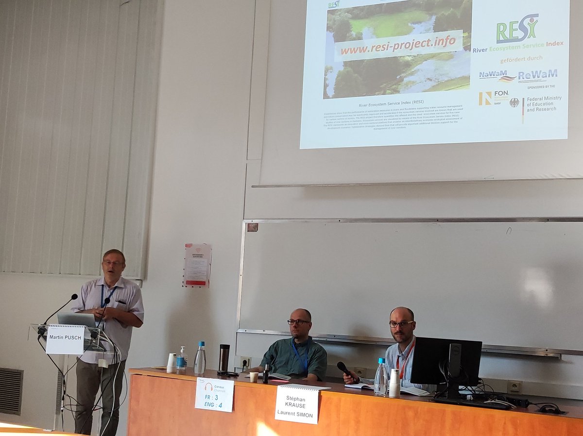 mohammadwazne's tweet photo. Another exciting day from #ISRivers has just begun with a session on #Ecosystemservices chaired by @lsimon_iso and @stefankrauseh2o ! https://t.co/QTRPOaNPPE