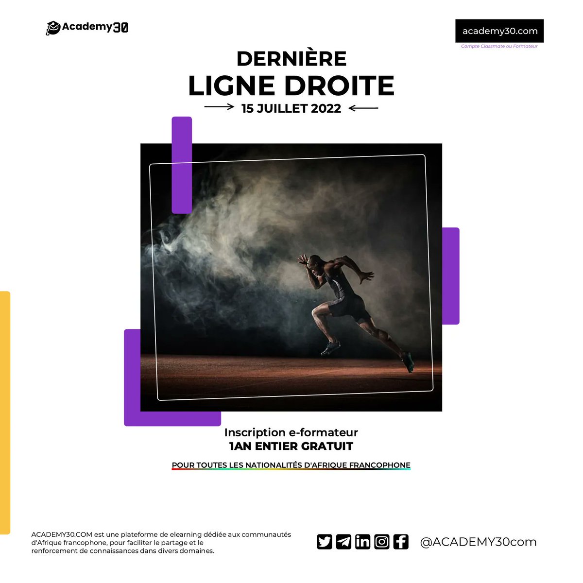 RAPPEL: Ce 15 juillet 2022 est la deadline des candidatures pour les comptes eFormateurs valables pendant 1an. Encore bravo aux récents formateurs validés en #CIV, #Benin, #Togo et #Senegal. Pour toute réclamation, merci d'écrire un mail.